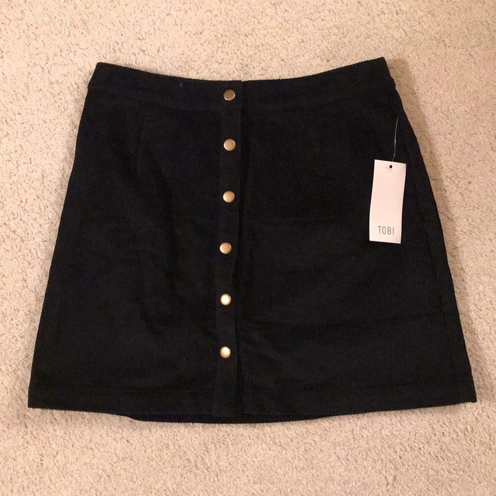 Black corduroy skirt